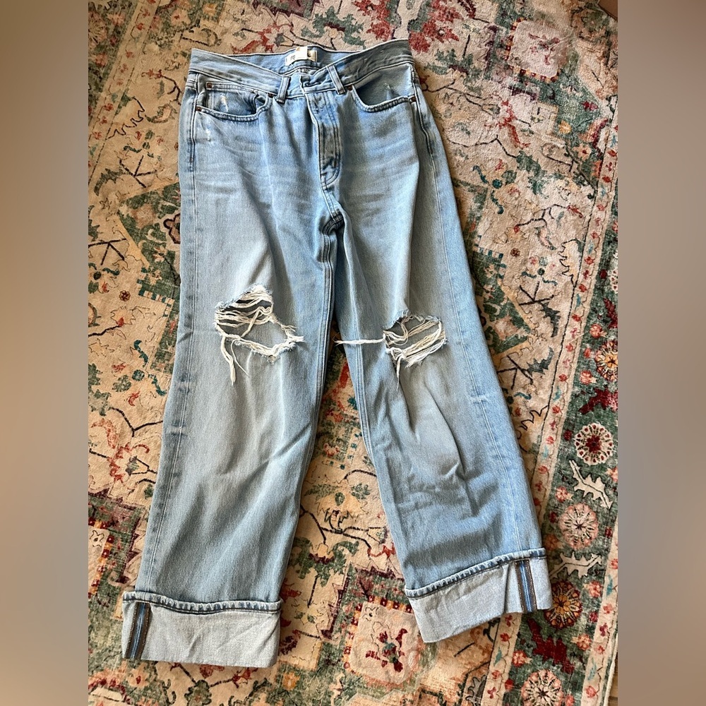 Madewell Low Slung Baggy Cuffed Jeans - Picture 2 of 6
